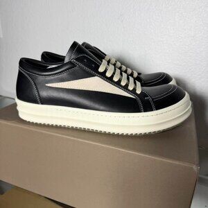Rick Owens Women's Black and Navy Trainers